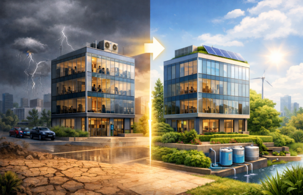 Bâtiment tertiaire : transformer un actif standard en actif résilient