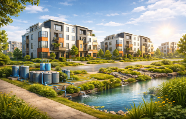 Logements neufs multi-lots : sobriété hydrique à l’échelle d’un quartier